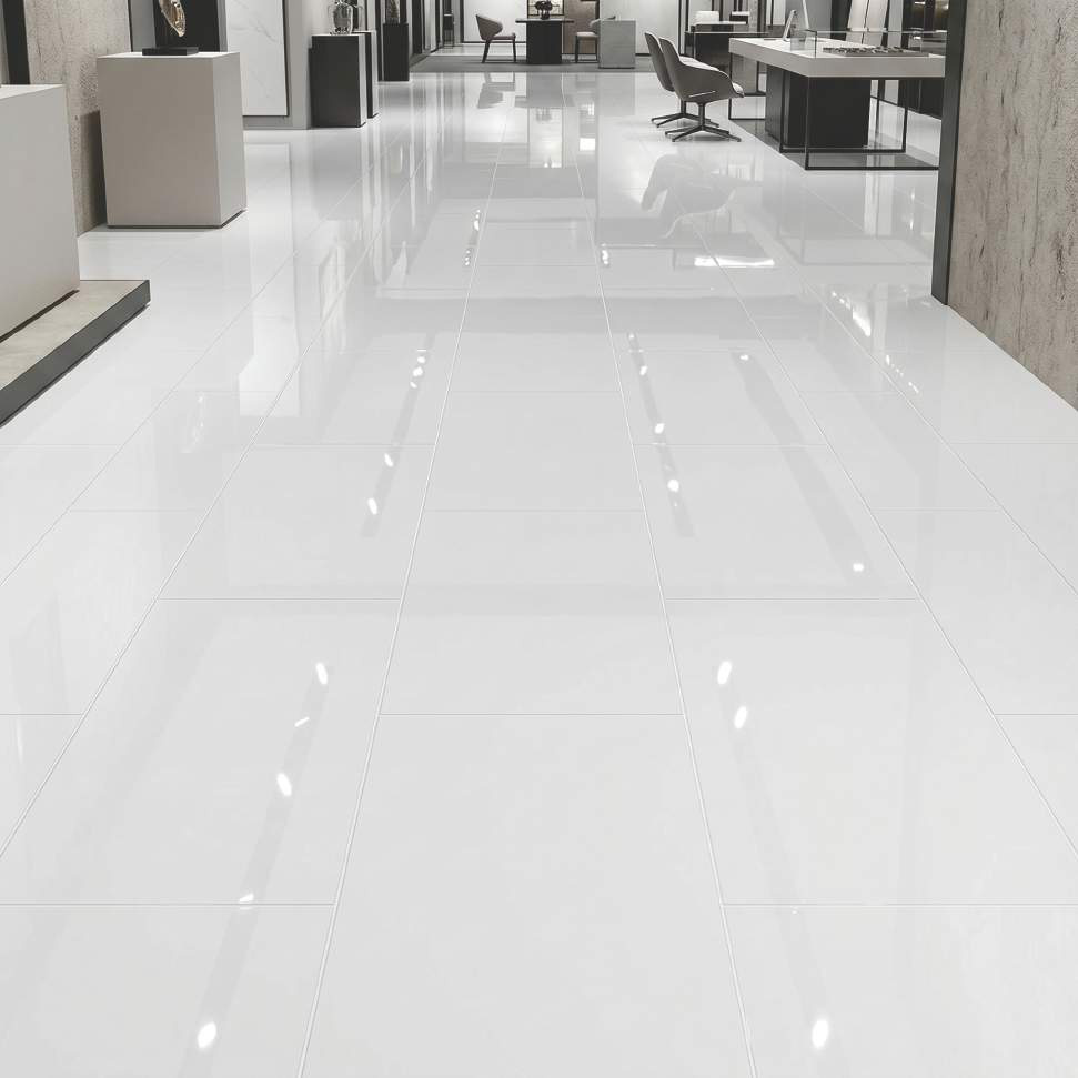 Plain Ultra White CDK porcelain tile from the Glizers stocklist